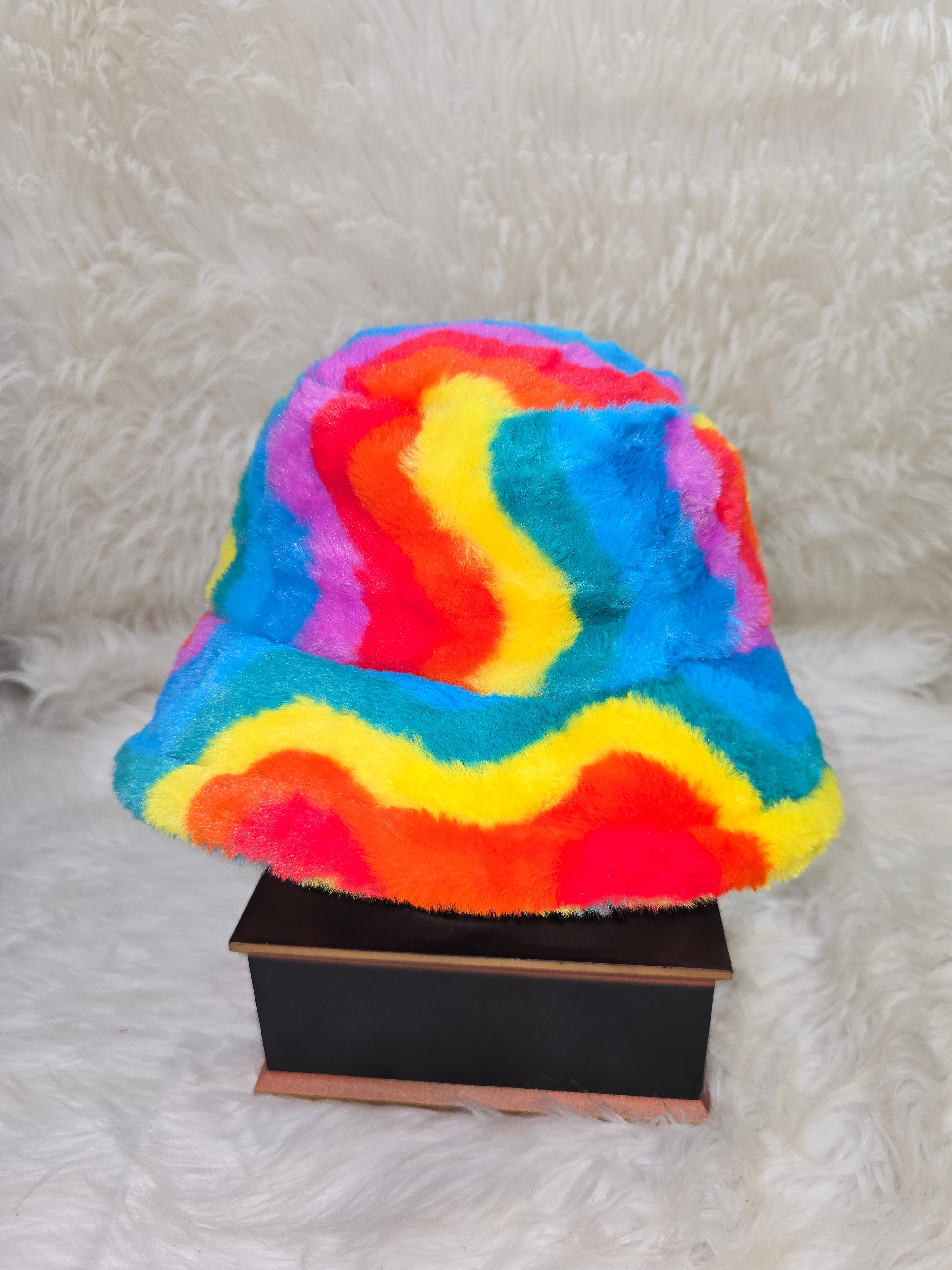 The Rainbow #3 Fuzzy Bucket Hat