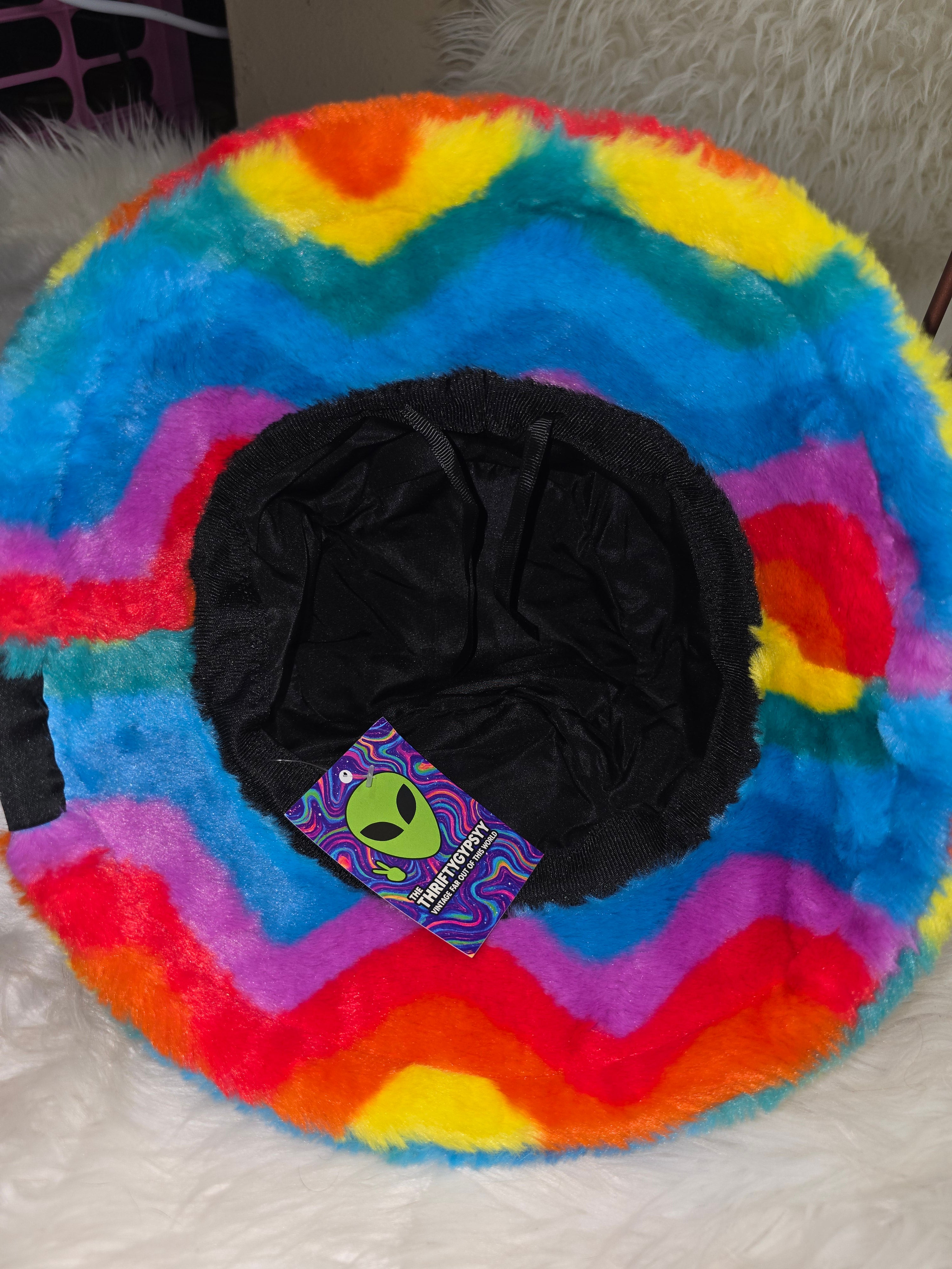 The Rainbow #3 Fuzzy Bucket Hat