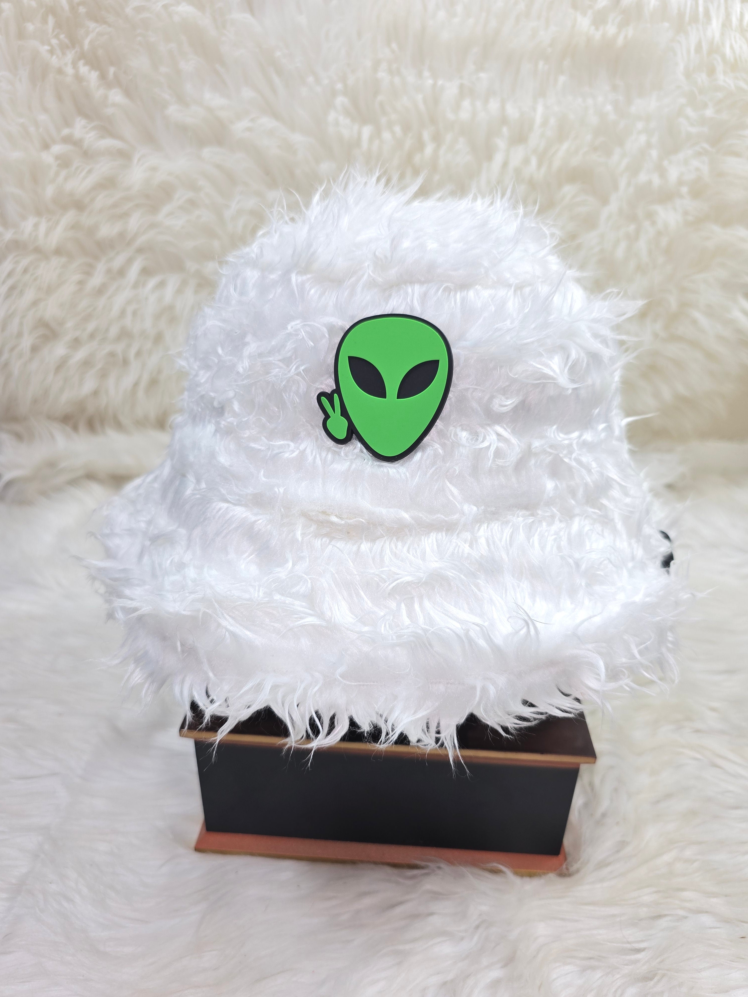 The White Yak Fuzzy Bucket Hat