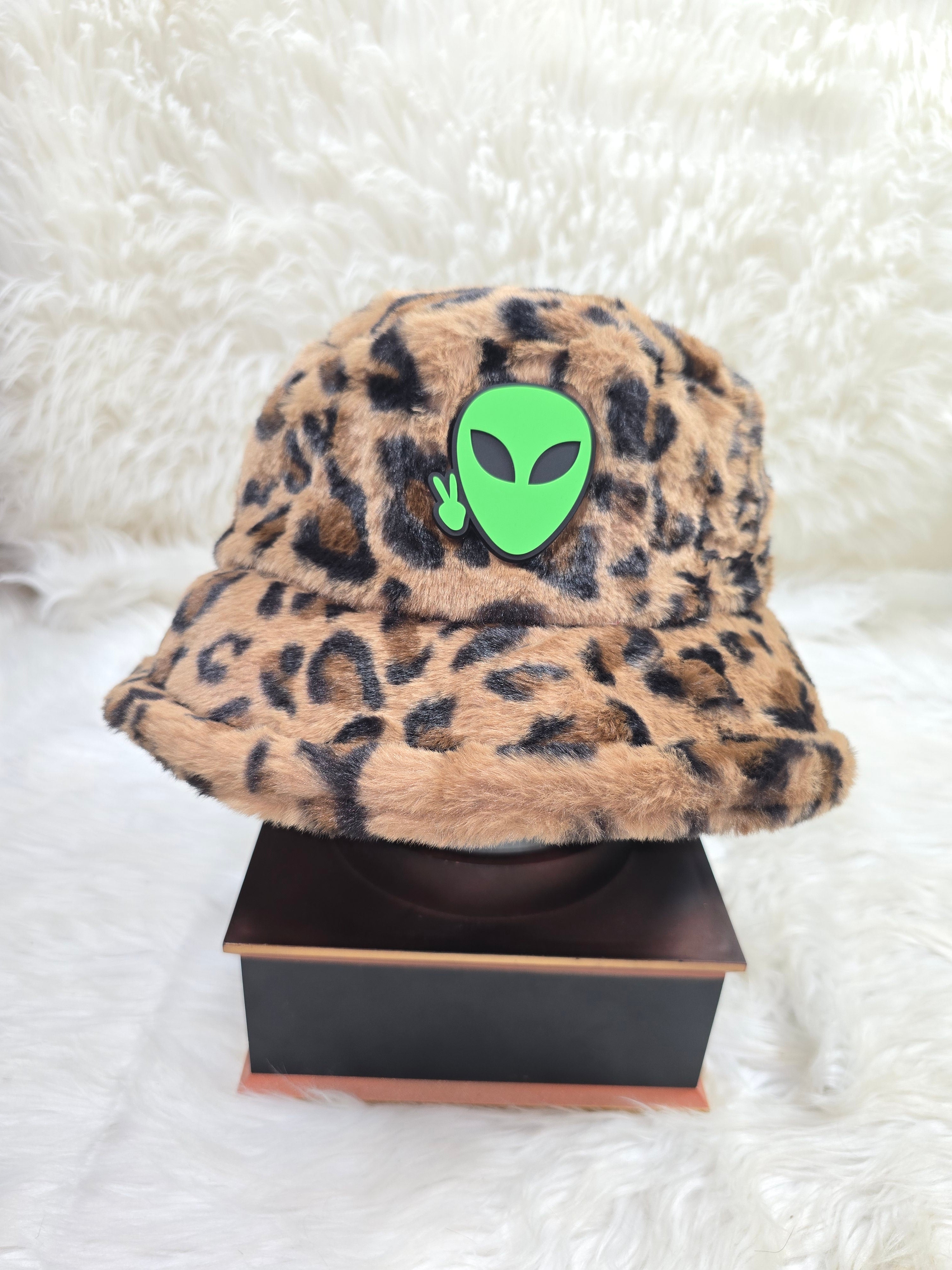 The Leopard Fuzzy Bucket Hat