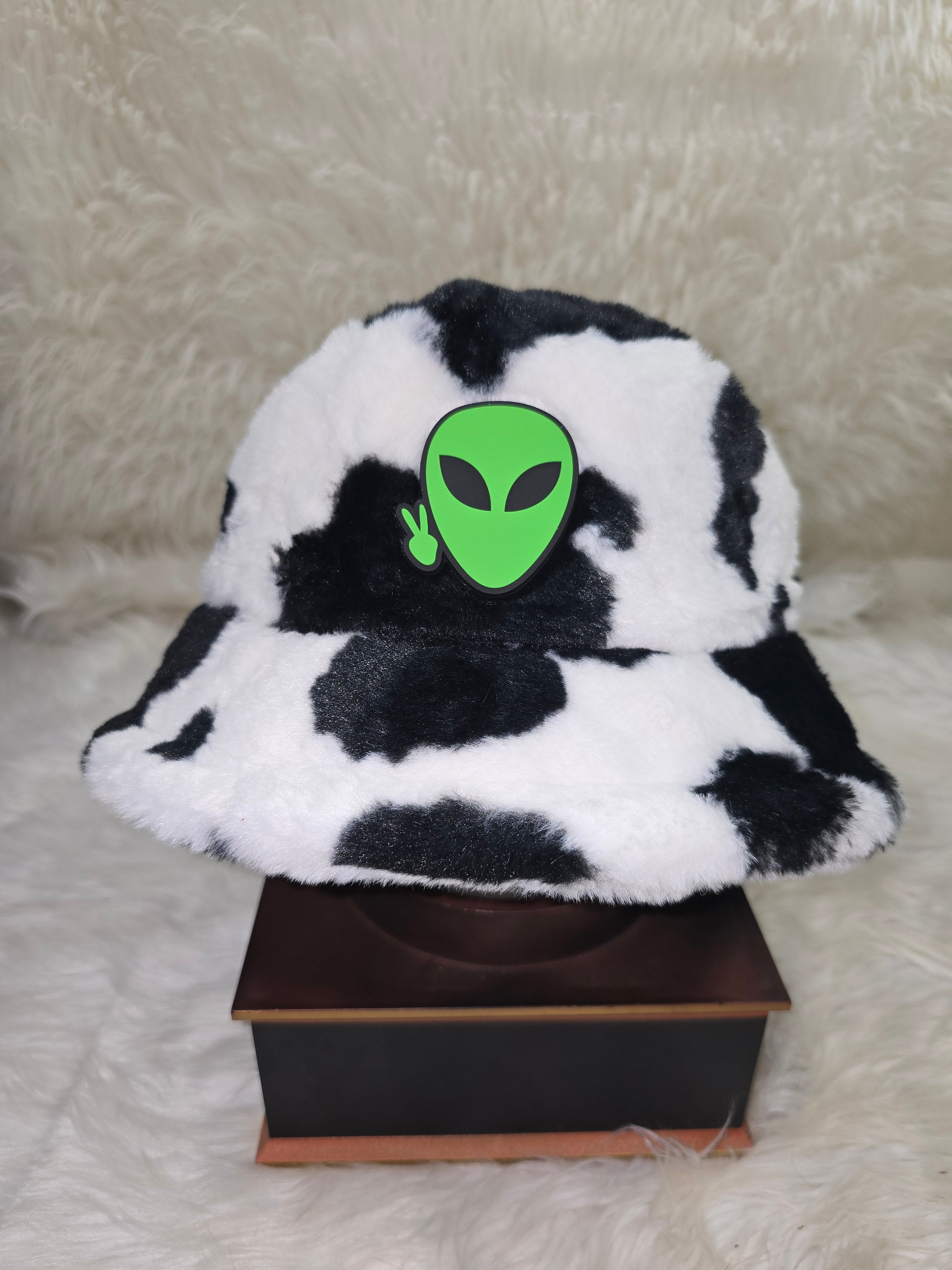 The "OG" Cowprint Fuzzy Bucket Hat