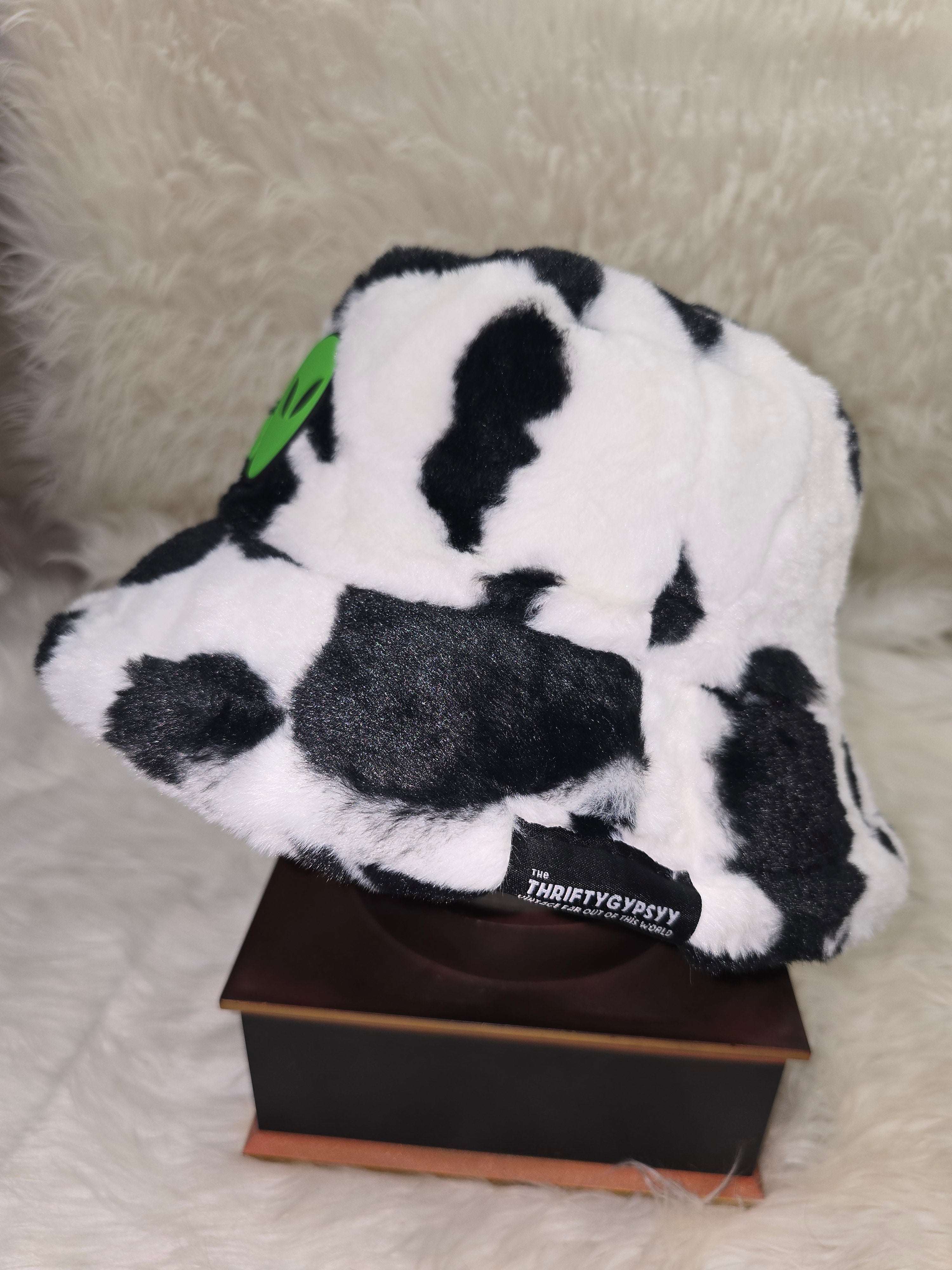 The "OG" Cowprint Fuzzy Bucket Hat