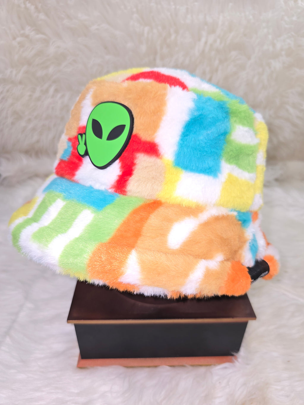 The White Alpha Fuzzy Bucket Hat