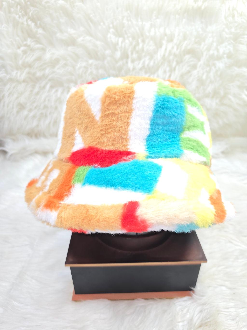 The White Alpha Fuzzy Bucket Hat
