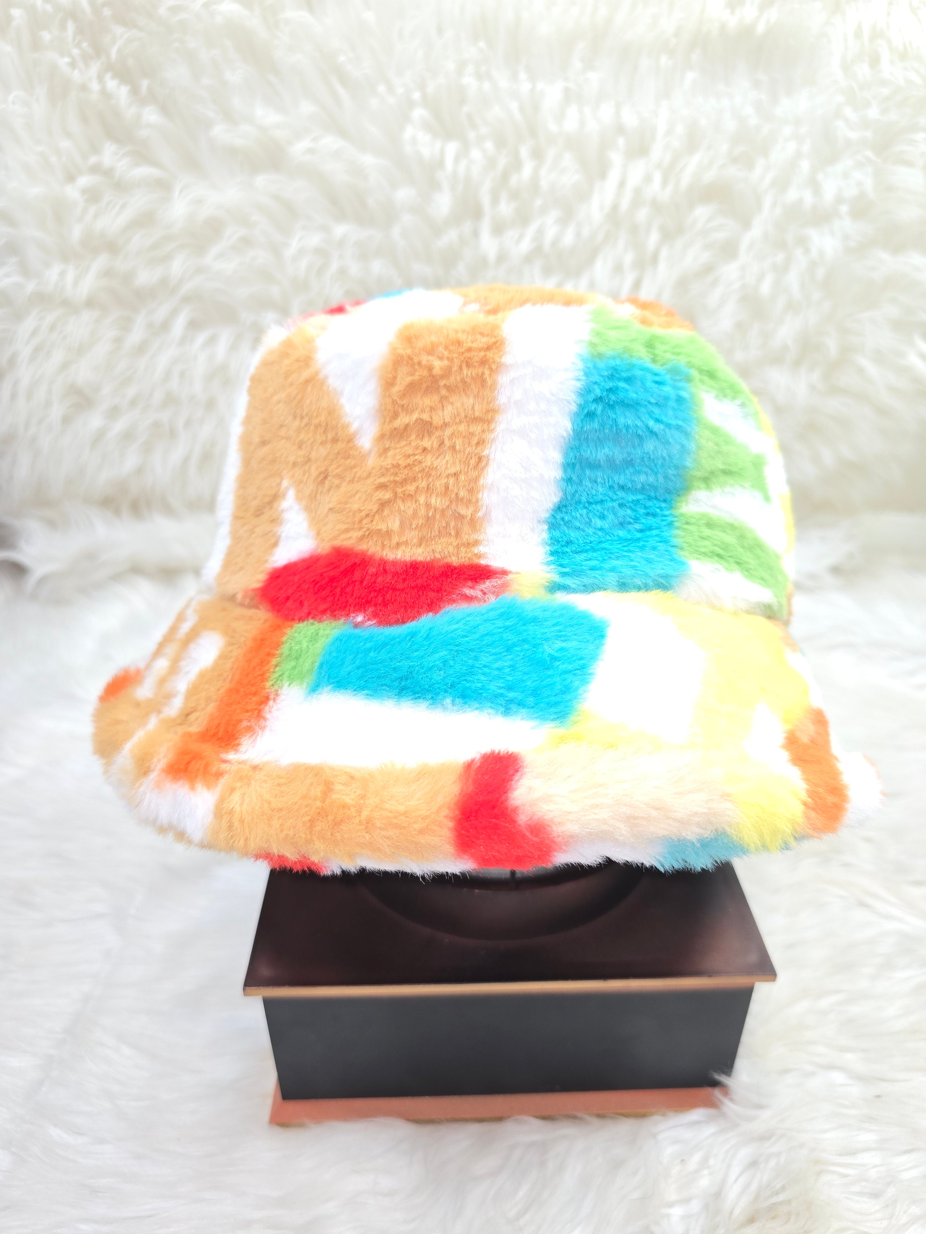 The White Alpha Fuzzy Bucket Hat