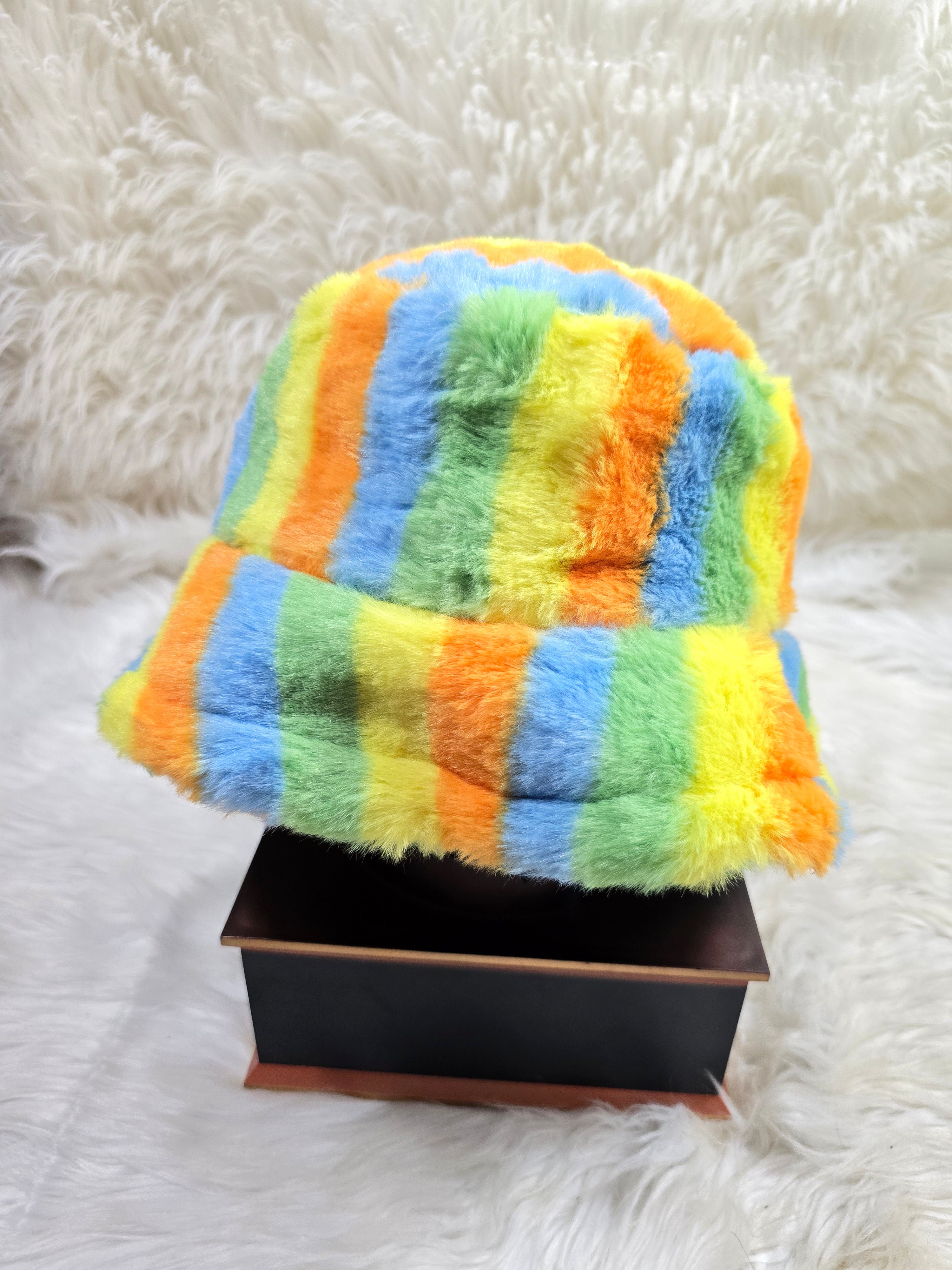 The Rainbow #2 Fuzzy Bucket Hat