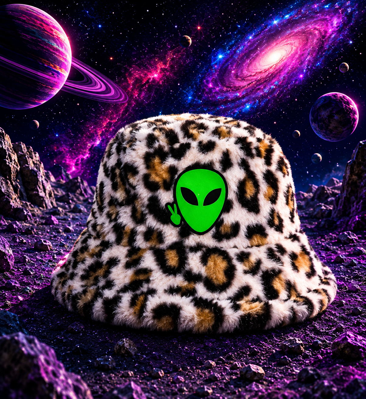 The Cheetah Fuzzy Bucket Hat