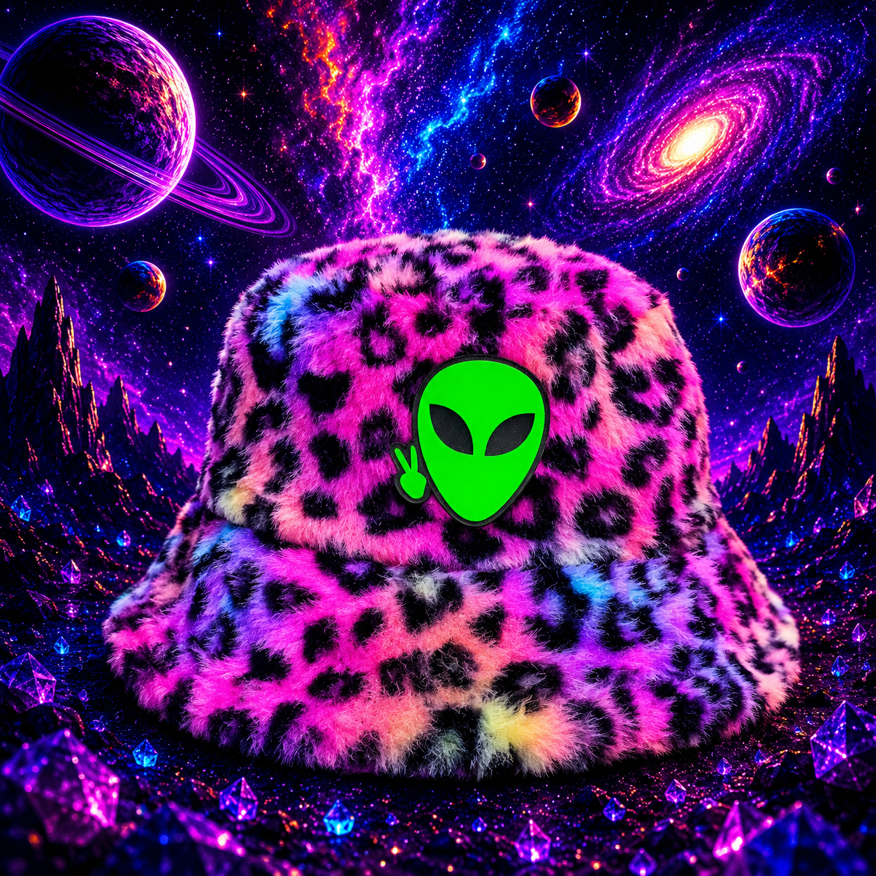 The Lisa Frank Fuzzy Bucket Hat