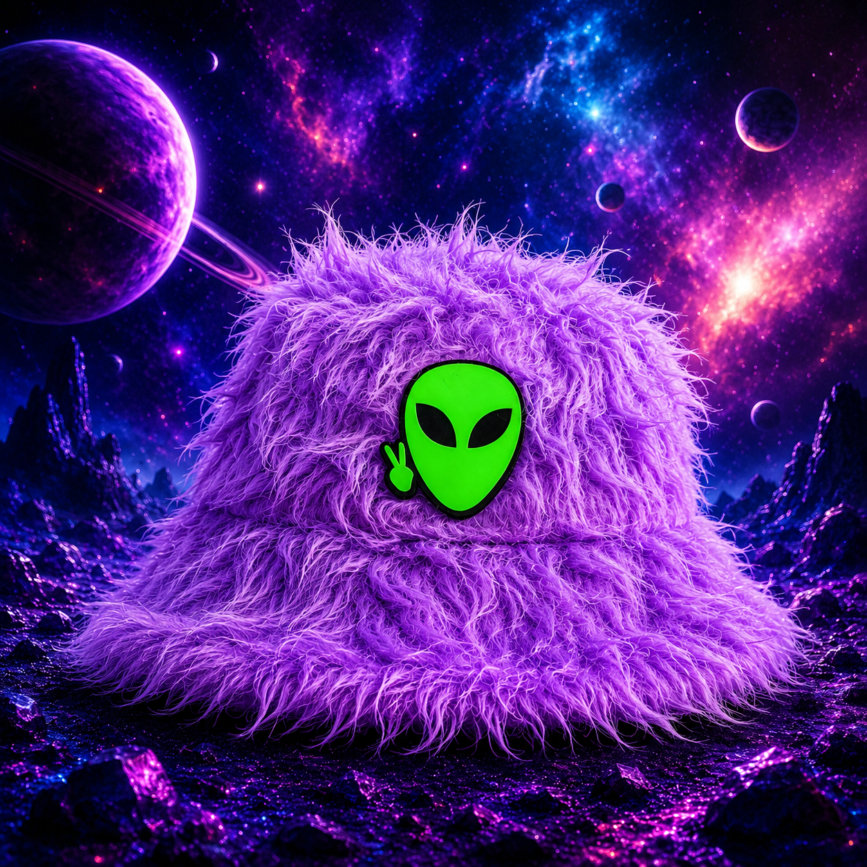 The Purple Yak Fuzzy Bucket Hat