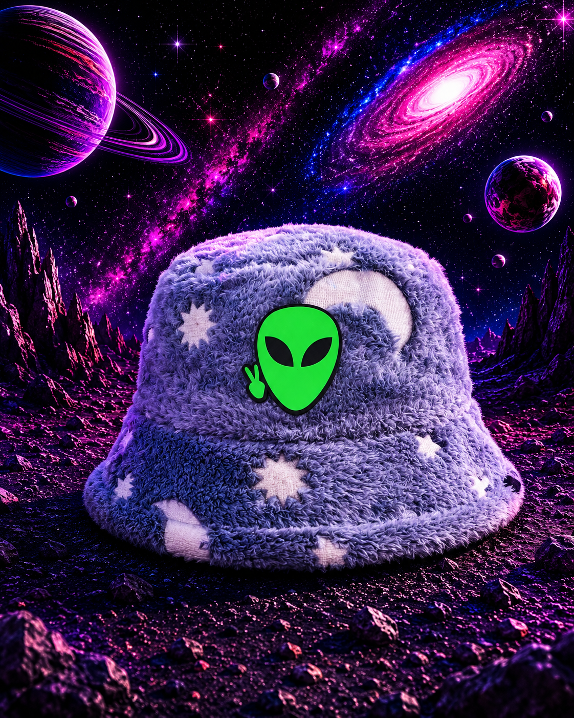 The Glow #2 Fuzzy Bucket Hat (Glows in the dark)