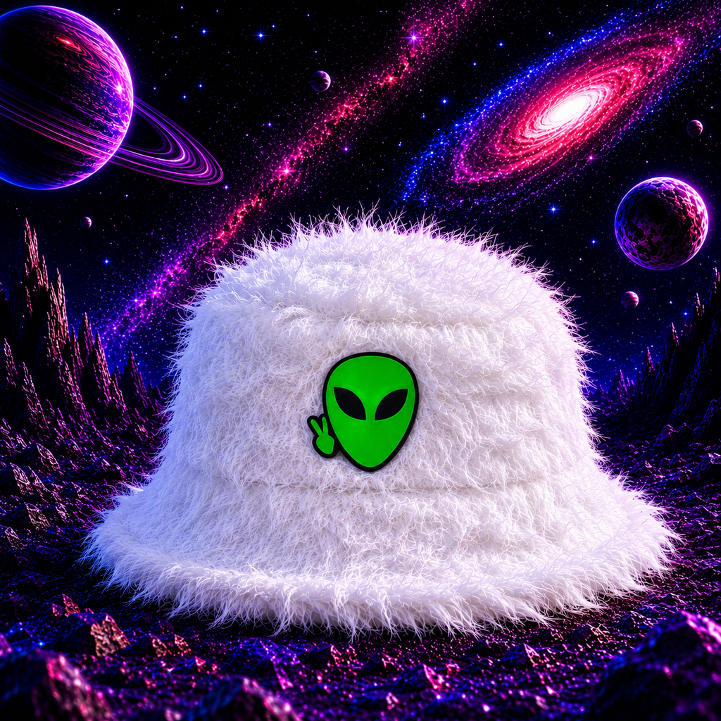 The White Yak Fuzzy Bucket Hat